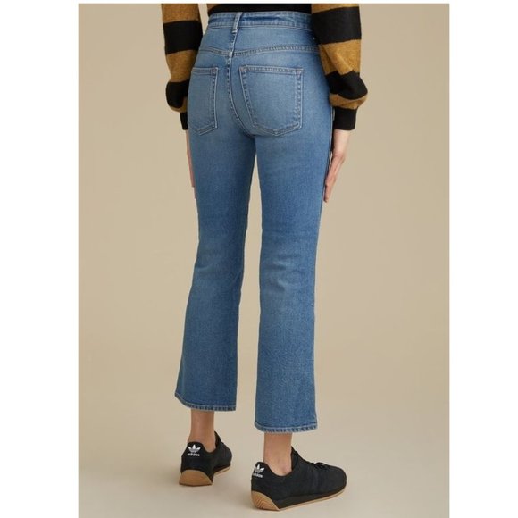 KHAITE Benny Faded High-Rise Kick-Flare Jeans 26" / Size 25 / Vintage Blue - Picture 2 of 11